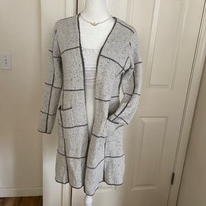 APT. 9 Grey Striped Long Cardigan